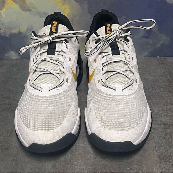 Nike Air Max Alpha Trainer 5 'White Gold Suede' DM0829-101 Men's Sneakers Sz 12 - Picture 4 of 16